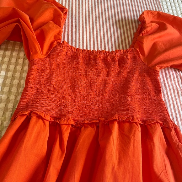 Free Assembly Womens Smocked Midi Dress Size S - Picture 3 of 15